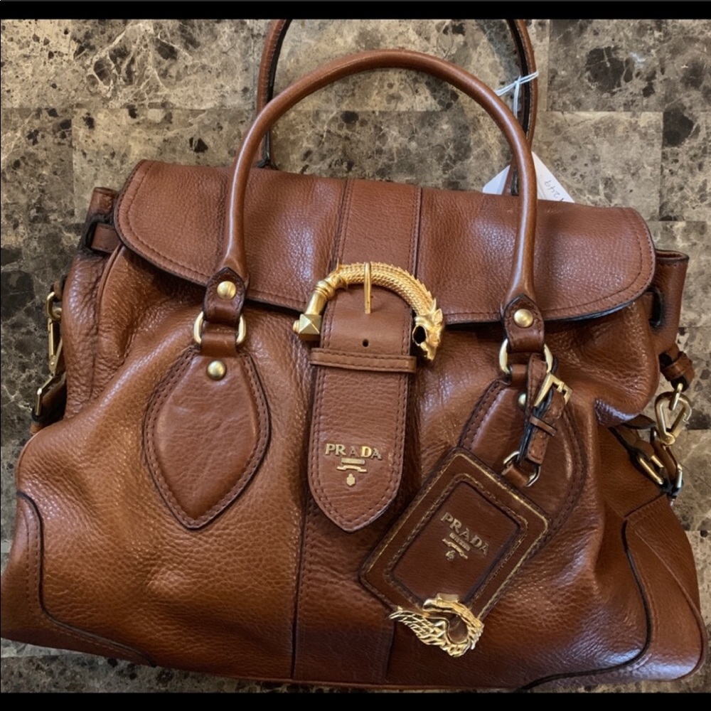 Authentic leather Prada bag